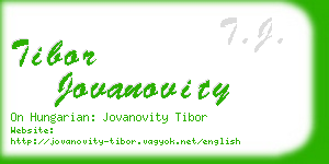 tibor jovanovity business card